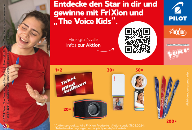 Der März wird musikalisch: Pilot sorgt mit „The Voice Kids“-Lizenzpartnerschaft und Gewinnspiel für Aufmerksamkeit