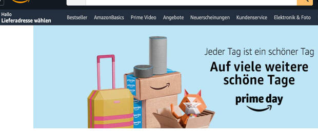 Der bekannte Amazon Aktionstag wird wohl noch einmal verschoben: Nun steht der Zeitraum um den 5. Oktober als Schnäppchenwoche im Raum. (Bild: Screenshot Amazon-Website)
