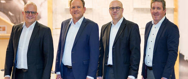 Zufrieden mit dem zurückliegenden Geschäftsjahr, der Vorstand der EK: Jochen Pohle (CRO), Frank Duijst (CFO), Martin Richrath (CEO), Gertjo Janssen (CRO)