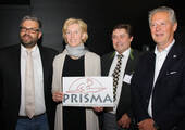Die Prisma-Aufsichtsratsmitglieder Mark Böhm, Christian Bäck und Birgit Lessak sowie Vorstand Michael Purper
