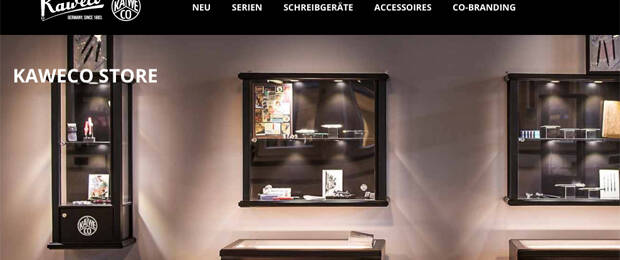 Der neue Online-Shop von Kaweco beherbergt das gesamte Sortiment des Herstellers. (Bild: Screenshot kaweco-pen.com)