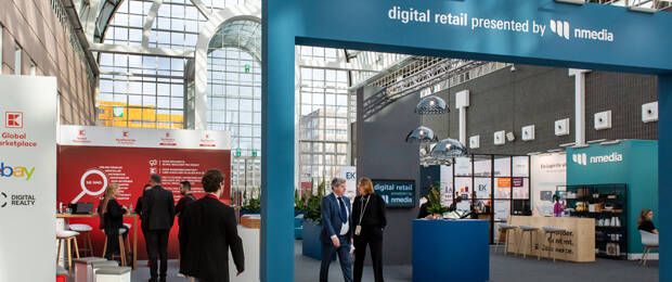 Das „Digital retail presented by nmedia“-Areal auf der Ambiente in Frankfurt Anfang Februar (Bild: Messe Frankfurt/Petra Welzel)