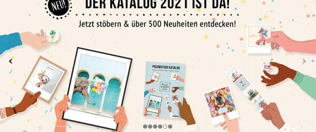 Im neuen Katalog des Grußkarten-Herstellers findet sich diesmal auch eine Sortimentserweiterung der Berliner: Kalender und Planer für 2022 im bekannten Pickmotion-Stil. (Bild: Screenshot picmotion.de)