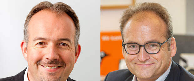 frechverlag Geschäftsführer Michael Zirn (links, Bild: frechverlag) und CEO der Penguin Random House Verlagsgruppe Thomas Rathnow (rechts, Bild: Mathis Beutel)
