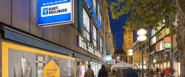 Traditionsstandort: Kaut-Bullinger hat die Immobilie mit dem bekannten Flagshipstore in der Münchner Rosenstraße an den Immobilien-Spezialisten Signa verkauft. (Bild: Michael Schütze/Kaut-Bullinger)