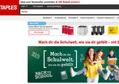 Umfangreiche Kampagne: Staples-Schulaktion mit vielen Produkten und Services (Bild: Screenshot staples.de)