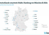 Der aktuelle „Smart City Index“ des Digitalverbandes Bitkom zeigt große Verschiebungen in den smartesten Städten Deutschlands auf – demnach waren im Jahr 2020 viele Städte in Richtung Digitalisierung aktiv. (Bild: Bitkom)